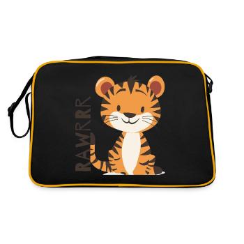 Tigre mignon - Rawrrr - Sac Retro - noir/or - Dos