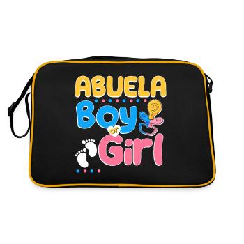Rose ou bleu Abuela t’aime grand-mère espagnole - Sac Retro - noir/or - Dos