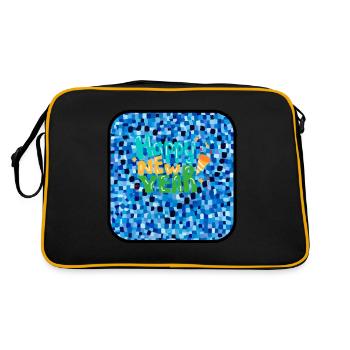 Happy New Year, colorful theme. - Retro Bag - black/gold - Back