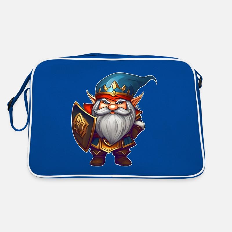 Little grumpy dwarf warrior leprechaun gnome Retro Bag