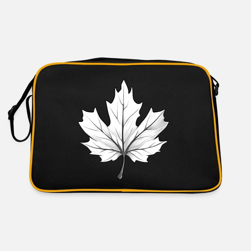 Maple Leaf Black & White Retro Bag
