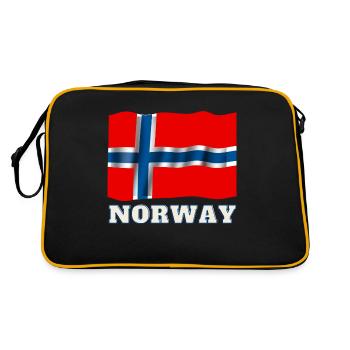Norwegen - Retro Tasche - Schwarz/Gold - Hinten