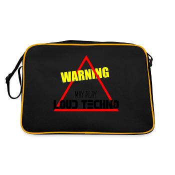 Peut jouer de la techno bruyante - Sac Retro - noir/or - Dos