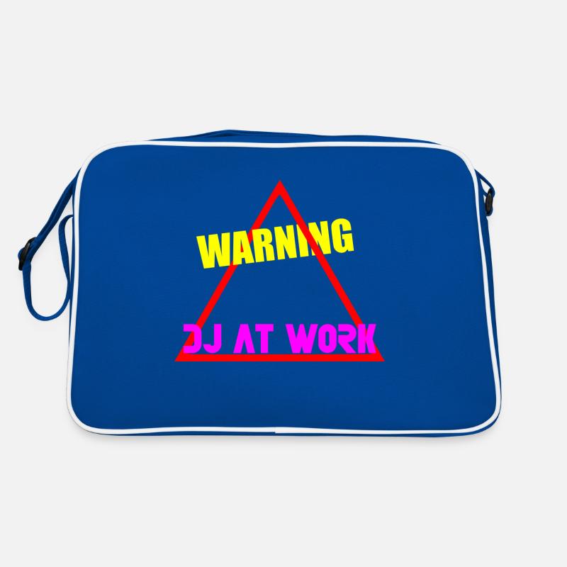 Warning dj at work Retro Bag