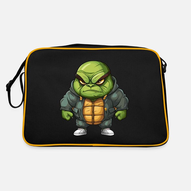 Grimmige Schildkröte Design - Cool & einzigartig Retro Tasche