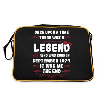 Once upon a time there was a legend. September 1974 Birth - Retro Bag - black/gold - Back