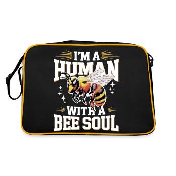 abeille abeille apicultrice abeille abeille - Sac Retro - noir/or - Dos