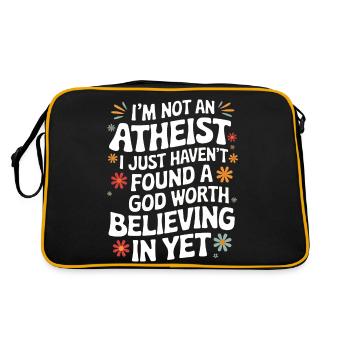 Atheism, Atheist, Anti-Religion, Agnostic - Retro Bag - black/gold - Back