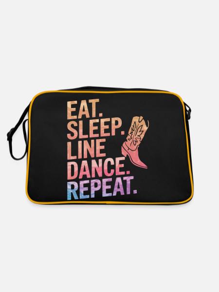 Line Dancing Dancing Dancers - Retro Bag - black/gold - Back