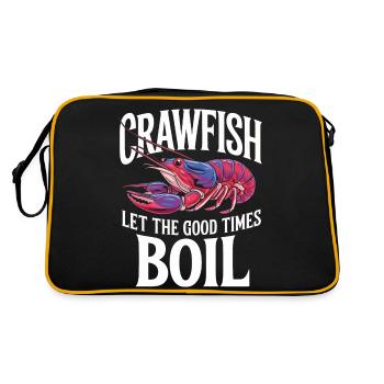 Homards, crabes, crevettes, fruits de mer - Sac Retro - noir/or - Dos