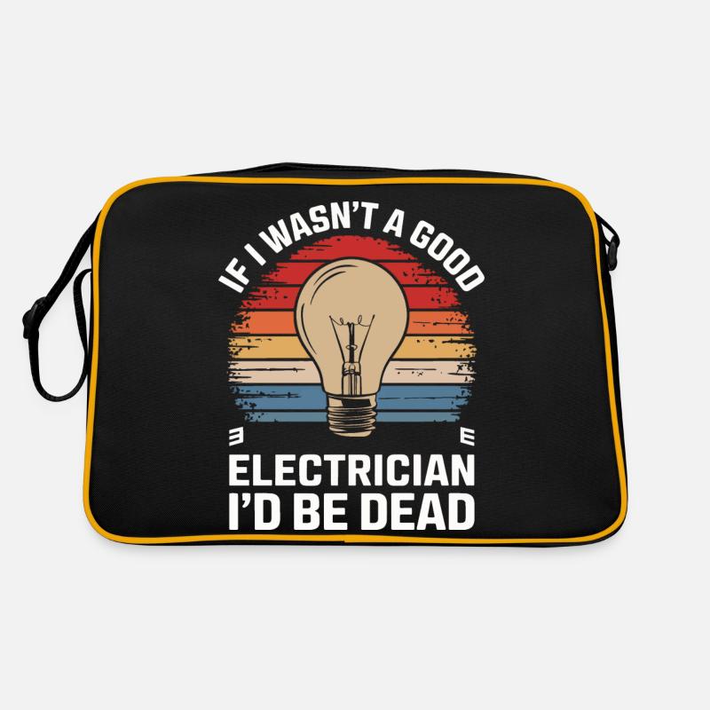 Electrician Electronics Technician Craftsman Profession Saying Retro Bag