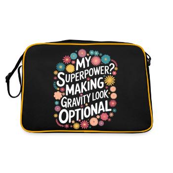Turnen Turner Gymnastik - Retro Tasche - Schwarz/Gold - Hinten