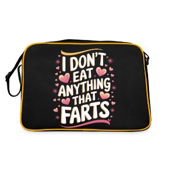 Vegetarian Vegan Veggie Vegetarian - Retro Bag - black/gold - Back