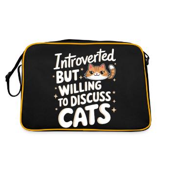 Introvertierter asozialer introvertierter - Retro Tasche - Schwarz/Gold - Hinten