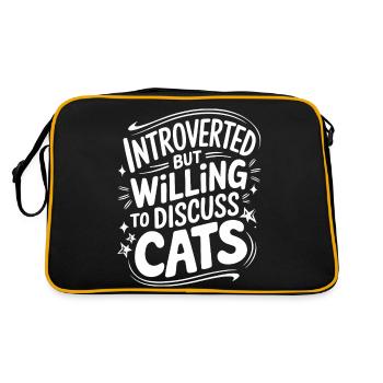 Introvertierter asozialer introvertierter - Retro Tasche - Schwarz/Gold - Hinten