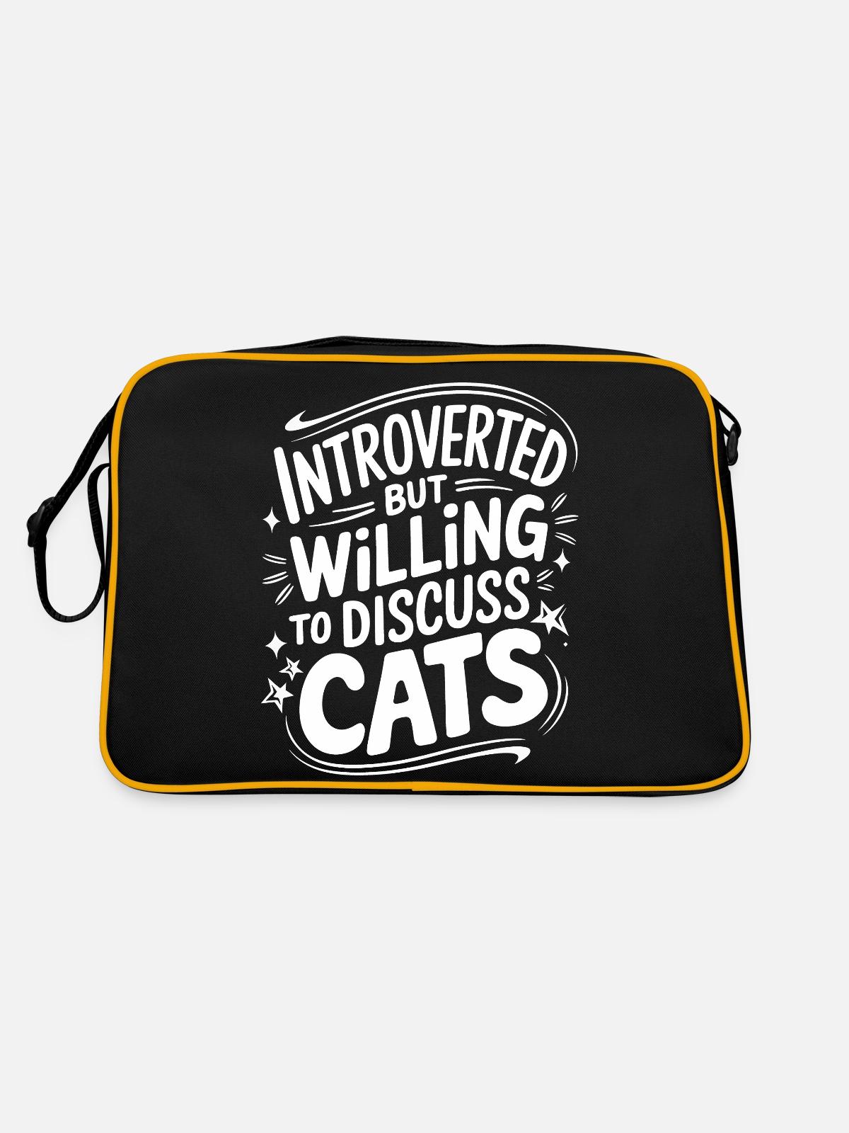 Introvert, antisocial, introvert - Retro Bag - black/gold - Back