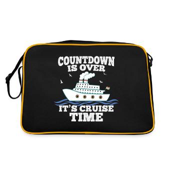 Countdown Is Over It's Cruise Time - Kreuzfahrt - Retro Tasche - Schwarz/Gold - Hinten
