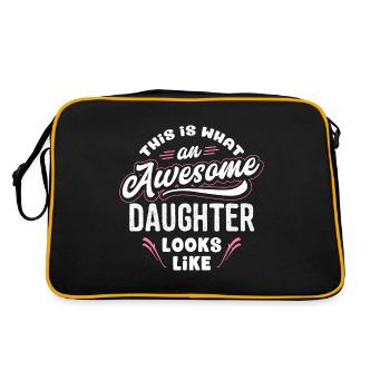 C'est ce à quoi ressemble une fille géniale - Sac Retro - noir/or - Dos