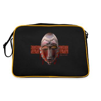 Masque africain, OUEST - Sac Retro - noir/or - Dos