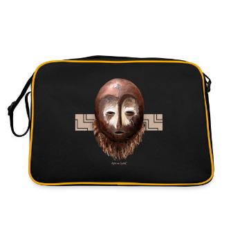 Masque africain, MBOGO - Sac Retro - noir/or - Dos