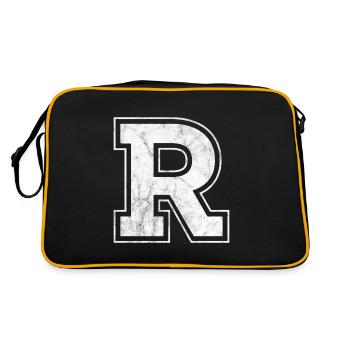 Letter R - Retro Bag - black/gold - Back