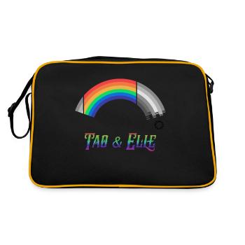 Heartstopper Rainbow Tao and Elle LBGTQIA+ - Retro Bag - black/gold - Back