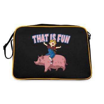 C’EST AMUSANT pour les enfants de la campagne - Sac Retro - noir/or - Dos