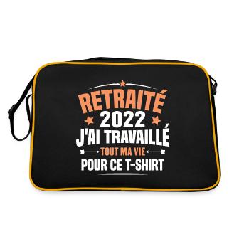 Retraité En 2022 / Humour Cadeau Retraité 2022 - Sac Retro - noir/or - Dos