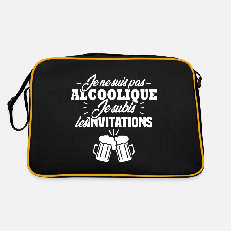 Je ne suis pas alcoolique je subis les invitations Sac Retro