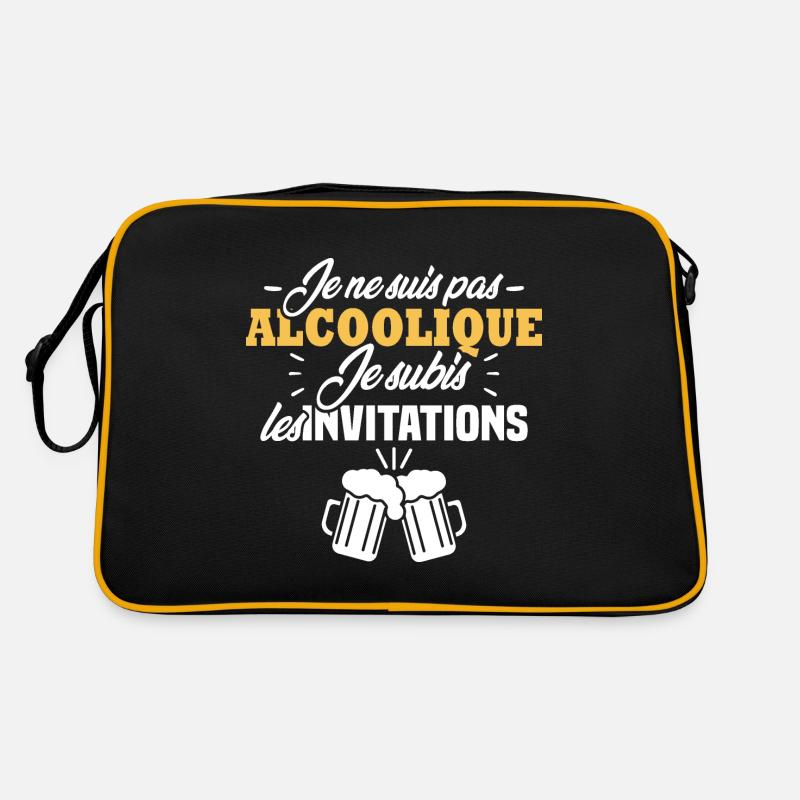 Je ne suis pas alcoolique je subis les invitations Sac Retro