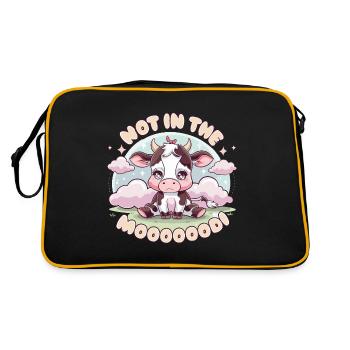 Kuh Not In The Moo - Retro Tasche - Schwarz/Gold - Hinten