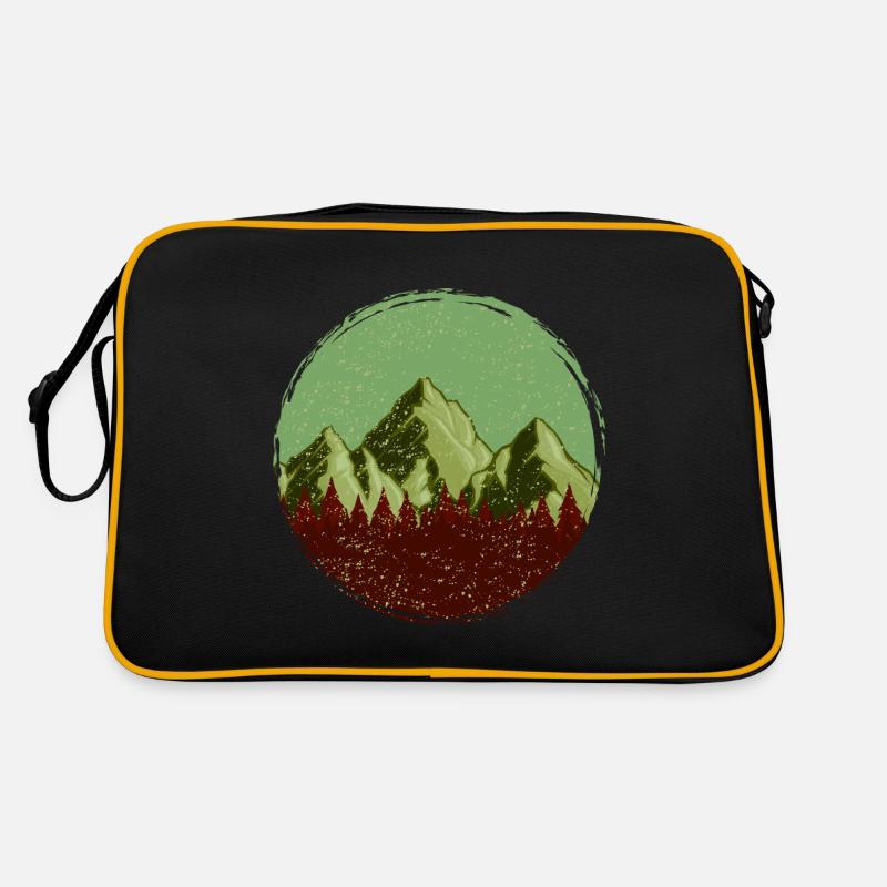 Berge Wald Symbol Retro Tasche