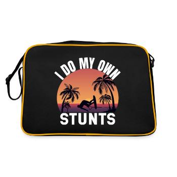 I Do My Own Stunts - Tropical Waterski - Retro Tasche - Schwarz/Gold - Hinten