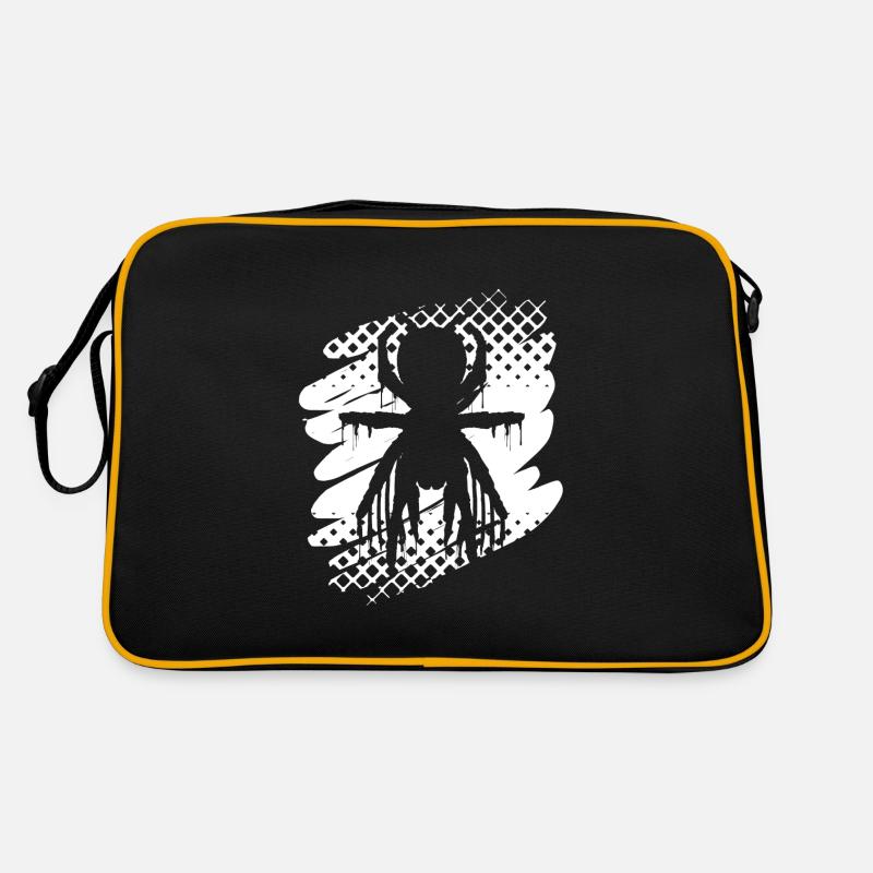 Spider Spinne - Retro Tasche - Schwarz/Gold