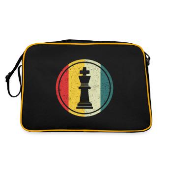 Chess Chess Player Pièce d'échecs King Chess - Sac Retro - noir/or - Dos