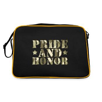 PRIDE AND HONOR military army - Retro Bag - black/gold - Back