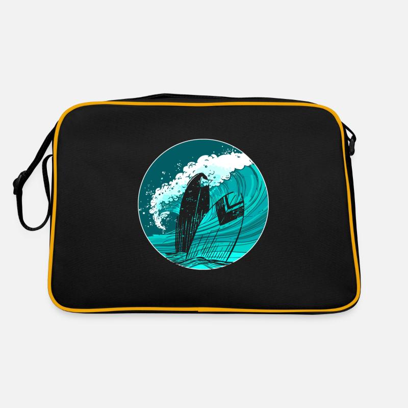 Surfboard surfing surfer wave Retro Bag