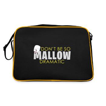 Marshmallow Dramatic saying - Retro Bag - black/gold - Back