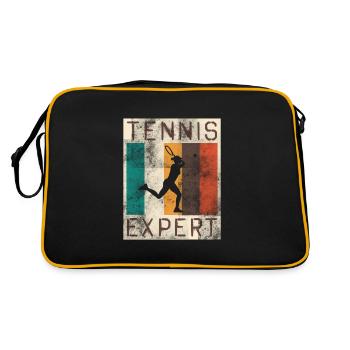 TENNIS expert sports - Retro Bag - black/gold - Back