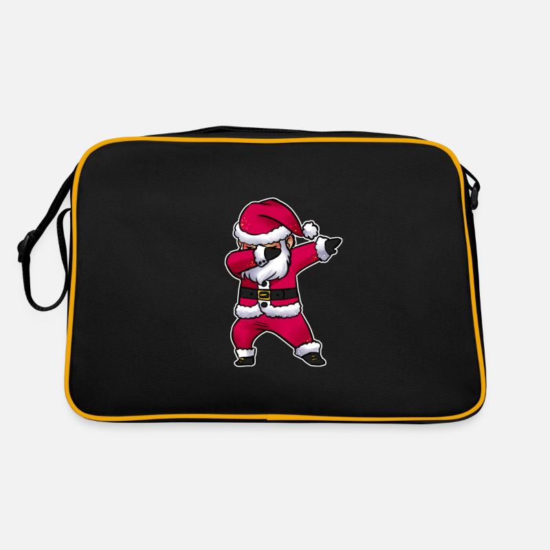 Weihnachten Weihnachtsmann Nikolaus cool dabbing Retro Tasche