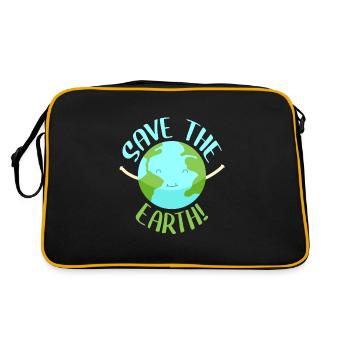 Terre protection du climat changement climatique disant - Sac Retro - noir/or - Dos