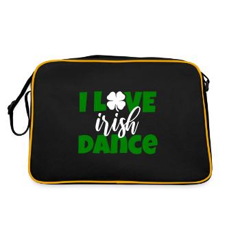 I LOVE Irish Dancing Dancing Ireland Irish dance - Retro Bag - black/gold - Back