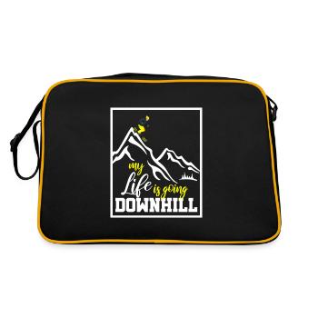 Ski alpin ski montagne sports d'hiver - Sac Retro - noir/or - Dos