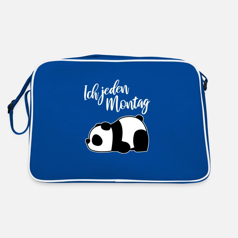 Funny panda panda bear saying Monday Retro Bag