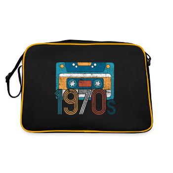 70 musique cassette Vintage Retro - Sac Retro - noir/or - Dos
