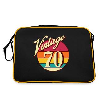 Vintage années 70 Musique Rétro - Sac Retro - noir/or - Dos