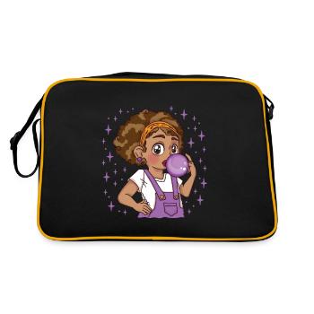 Mariama - Bubble Gum Girl - Retro Bag - black/gold - Back