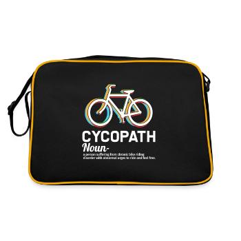 Bike Riding Funny - Retro Bag - black/gold - Back