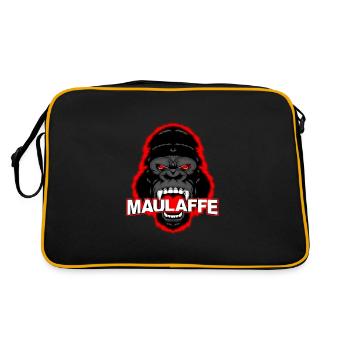 Maulaffe Clan Logo - Retro Tasche - Schwarz/Gold - Hinten
