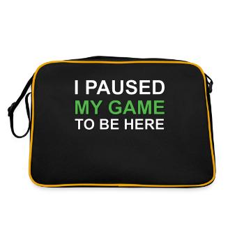 I paused my game - Retro Bag - black/gold - Back